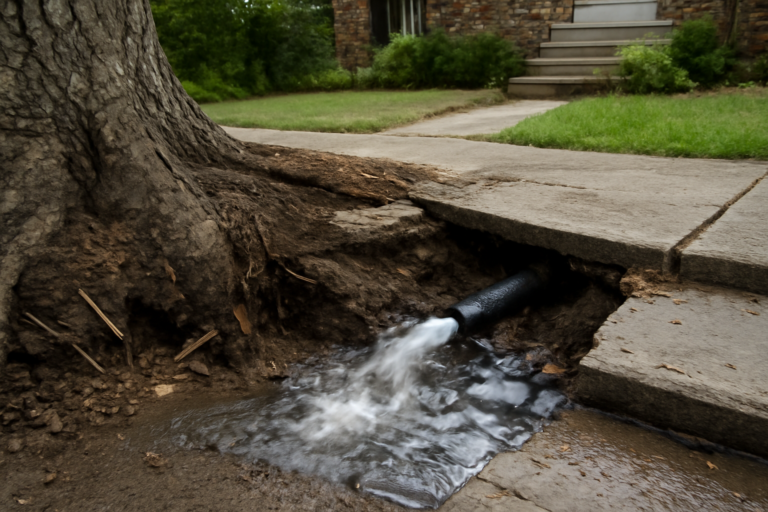 Tree Root Pipe Damage Water Removal